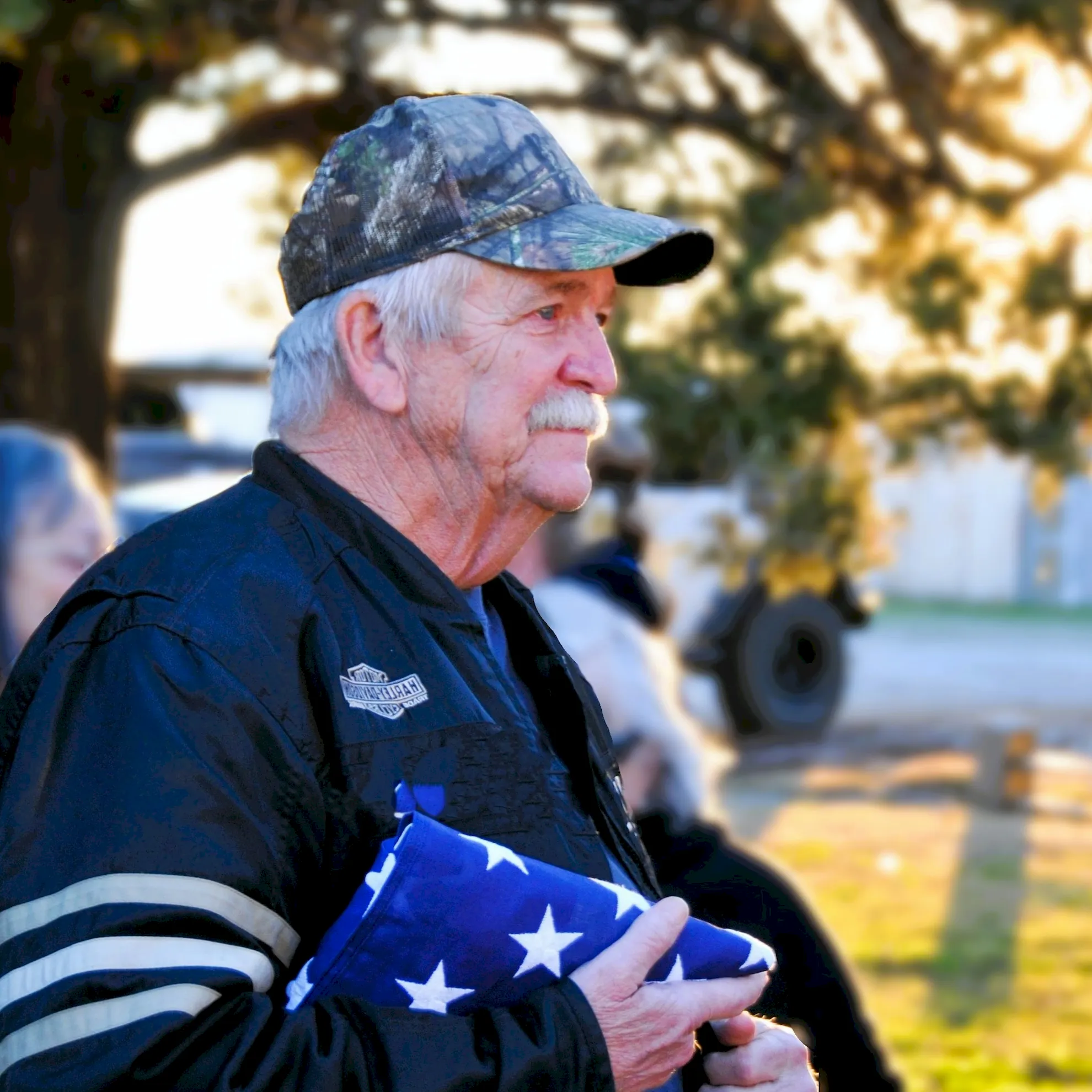 Veteran smiling